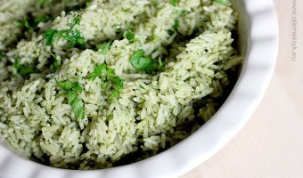 Arroz verde czyli zielony ryż po meksykańsku