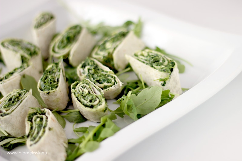 Rollsy z tortilli ze szpinakiem – pomysł na imprezę