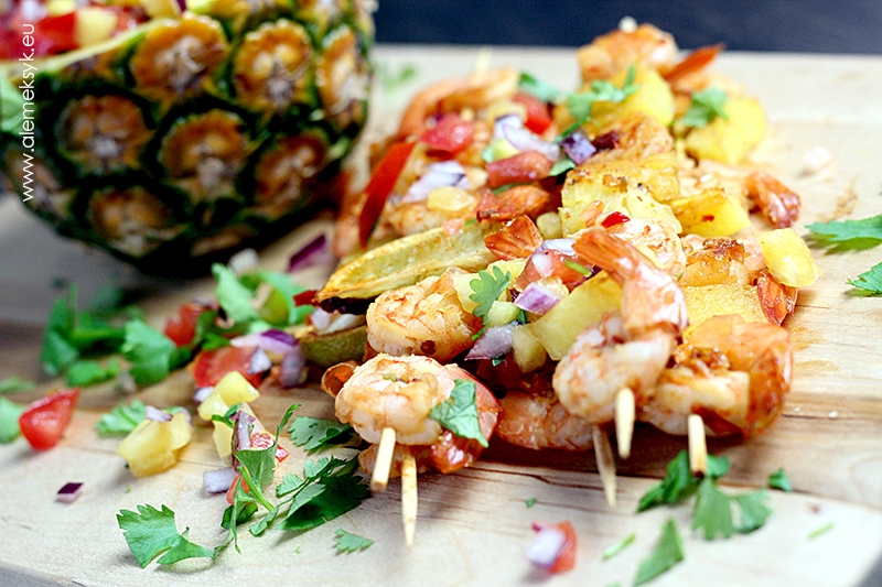 Grillowane krewetki w marynacie smoked chipotle