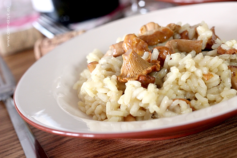 Risotto z kurkami i białym winem