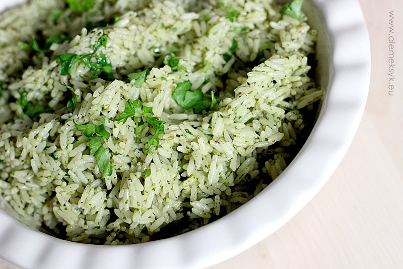 Arroz verde czyli zielony ryż po meksykańsku