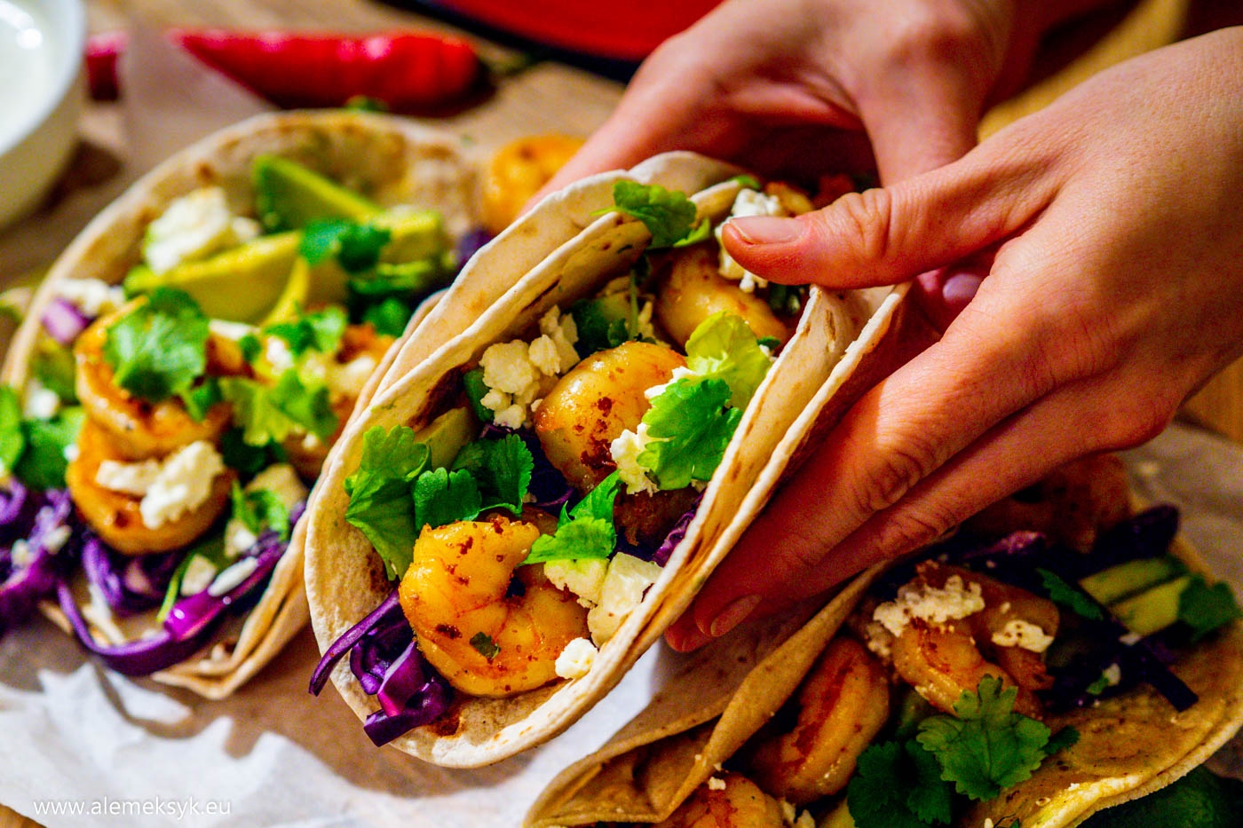 Tacos de camaron con chipotle mayo – czyli pikantne krewetki z obłędnym sosem majonezowym