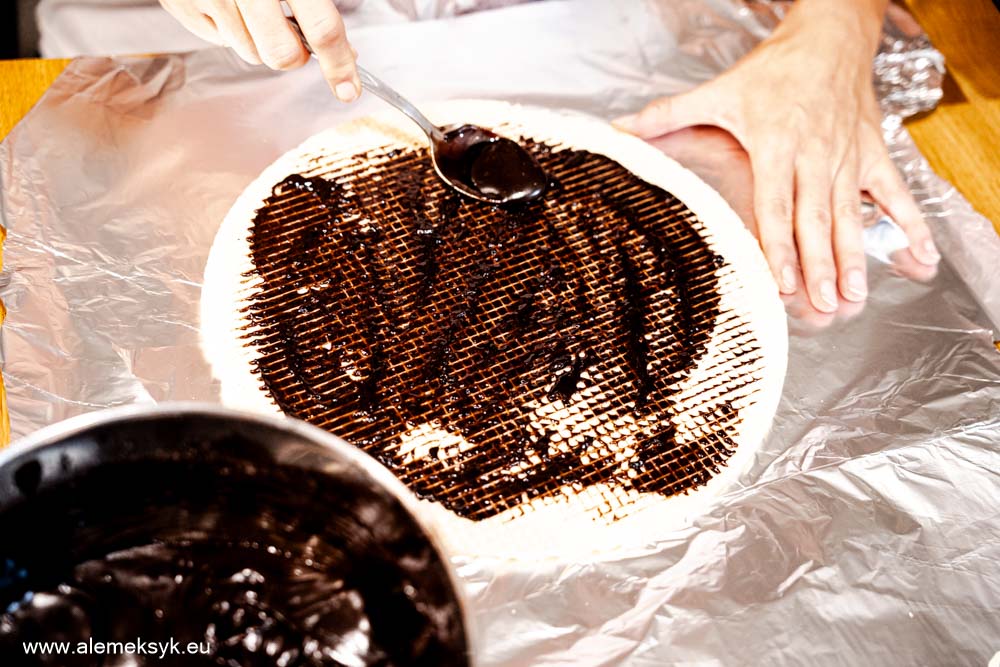 Smarowanie masa wafli